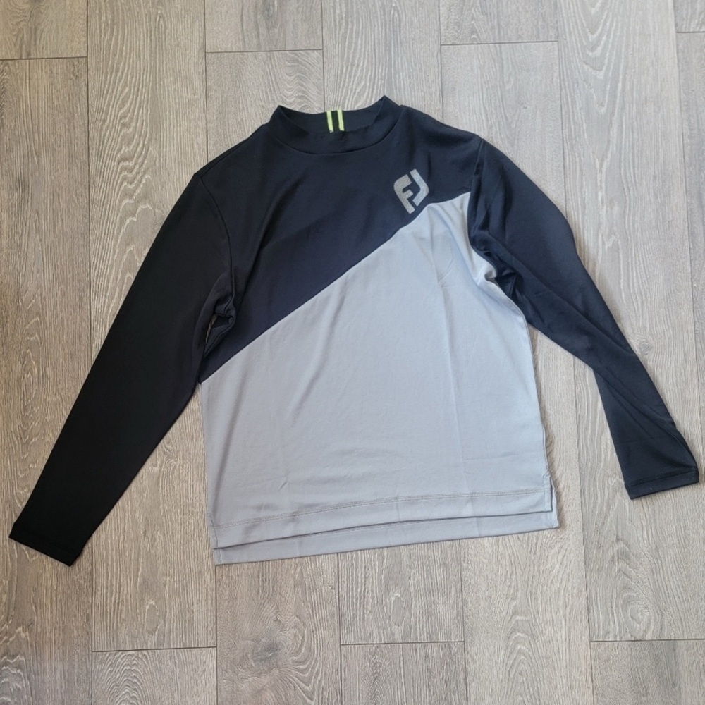 FootJoy Black and Gray Long Sleeve Shirt